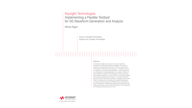 Flexible 5G Testbeds for Waveform Generation and Analysis
